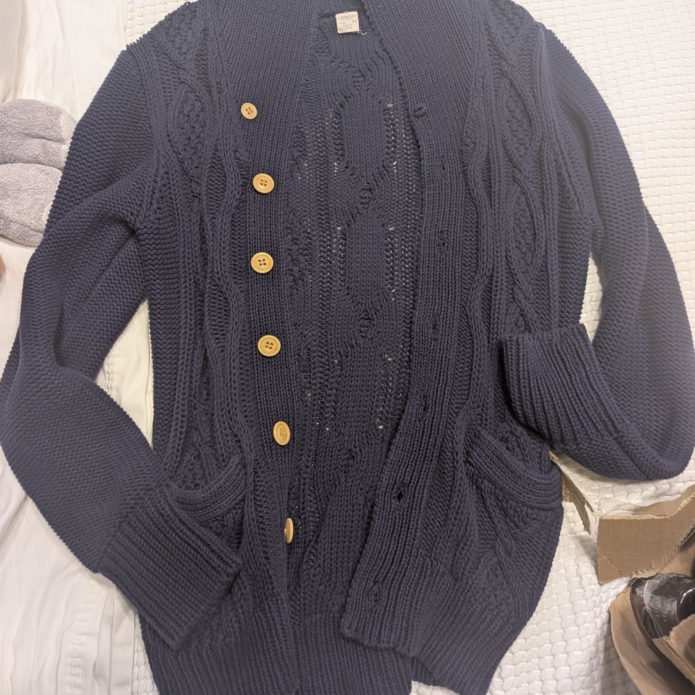 Crewcuts Men's Dark Blue Cardigan Sweater